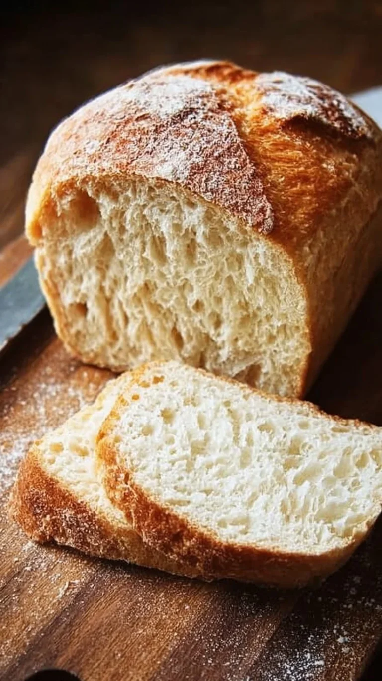Freshly baked one hour bread, golden crust and soft interior, ideal for quick meals.
